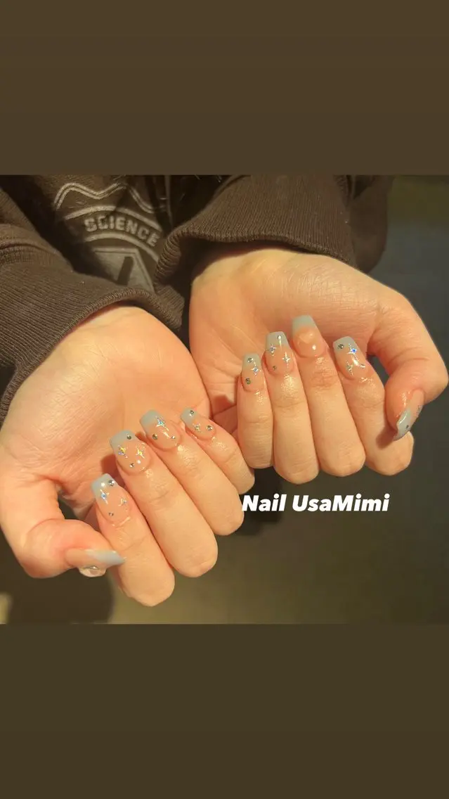 ネイル フレンチネイル ジェルネイル 韓国ネイル マグネットネイル 持ち込み 本町NailUsa Mimi RIKOのネイルデザイン