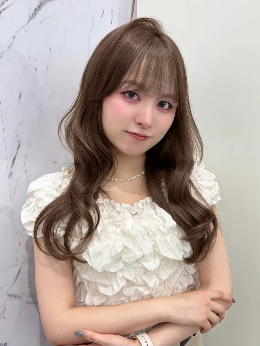 🎀【おすすめNo.1】迷ったらコレ♡透明感ワンカラー＋顔まわりcut＋スタイリングの写真