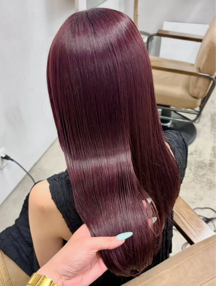 ロング カット ヘアカラー トリートメント 山口 モエのヘアスタイル