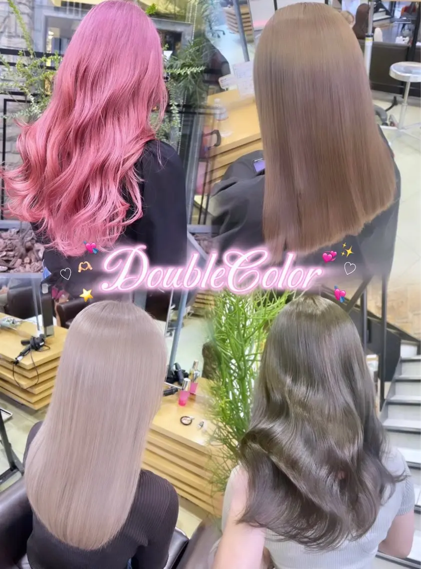ロング カラー ブリーチ 透明感カラー ハイトーンカラー ヘアカラー ワンホン❤︎韓国 ガーリー🎀あやののヘアスタイル