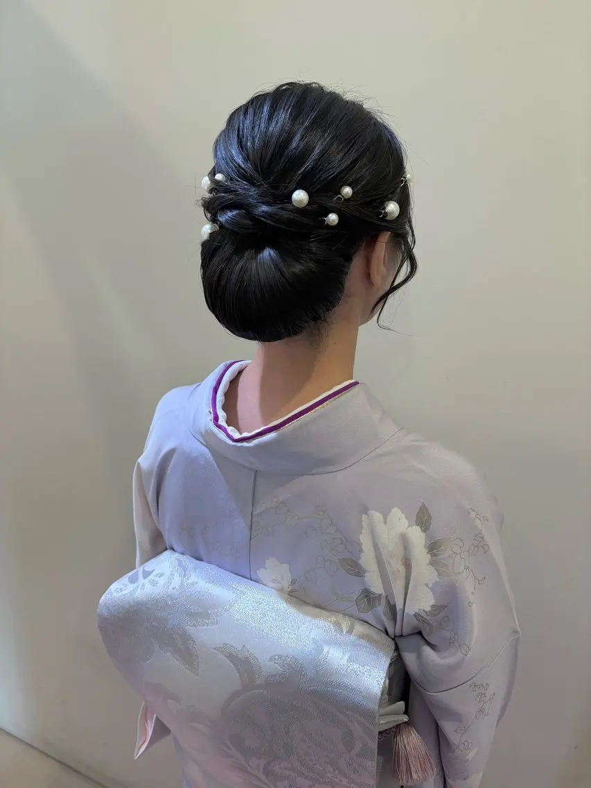 ロング ヘアセット ボウ🪞ヘアセット /メイク/マツパのマツエク・マツパデザイン
