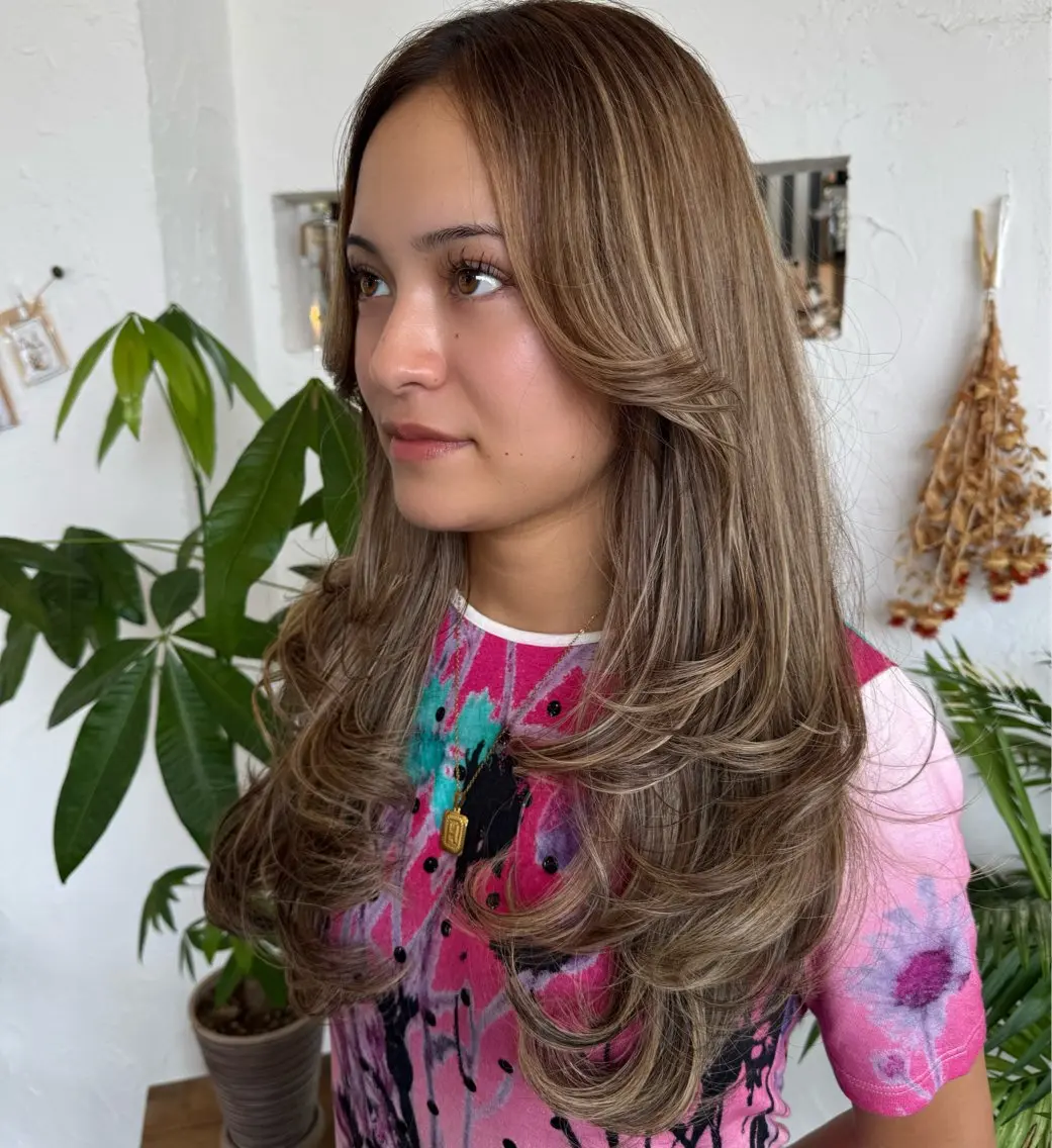 ロング カラー ヘアカラー 🌸小掛🌸 豊橋外国人風カラーのヘアスタイル