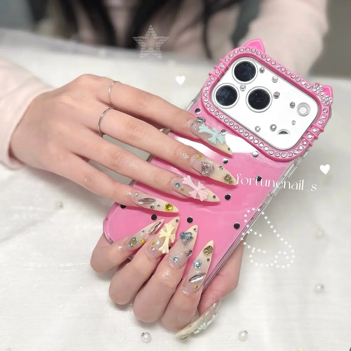 ネイル ハート ハンドネイル ☆saori ☆のネイルデザイン