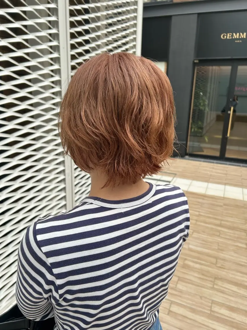 ショート パーマ ヘアアレンジ カット ヘアカラー トリートメント yuka .のヘアスタイル