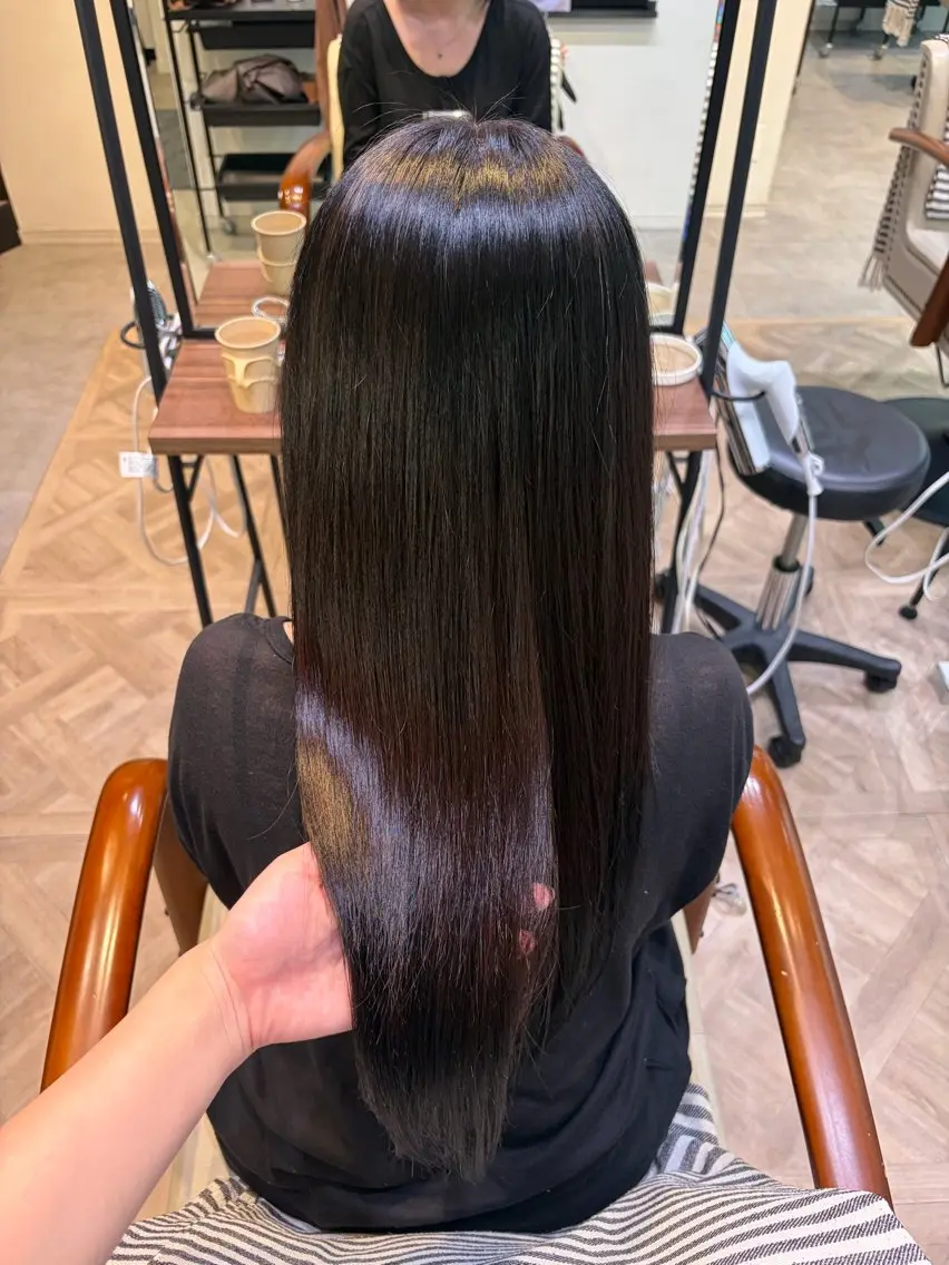 ロング 縮毛矯正 藤原汐彩🐥縮毛矯正 モデル募集中❗️のヘアスタイル