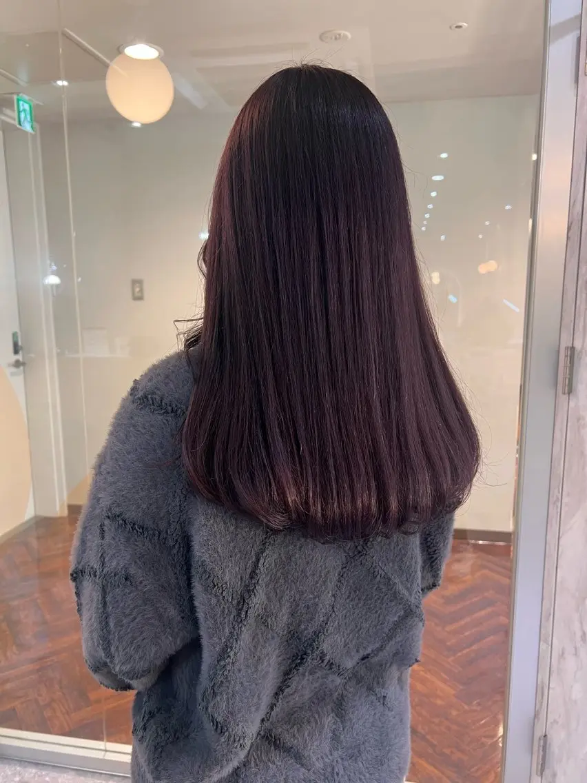 セミロング カラー ブリーチ バイオレットカラー KANA🌿透明感/ レイヤーcut🌿のヘアスタイル