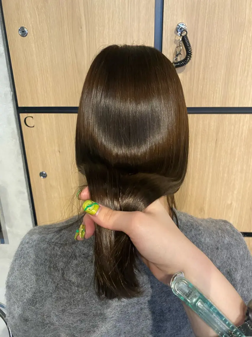 ロング カット ヘアカラー 縮毛矯正 髪質改善サロン 梅田/ヨナミネのヘアスタイル