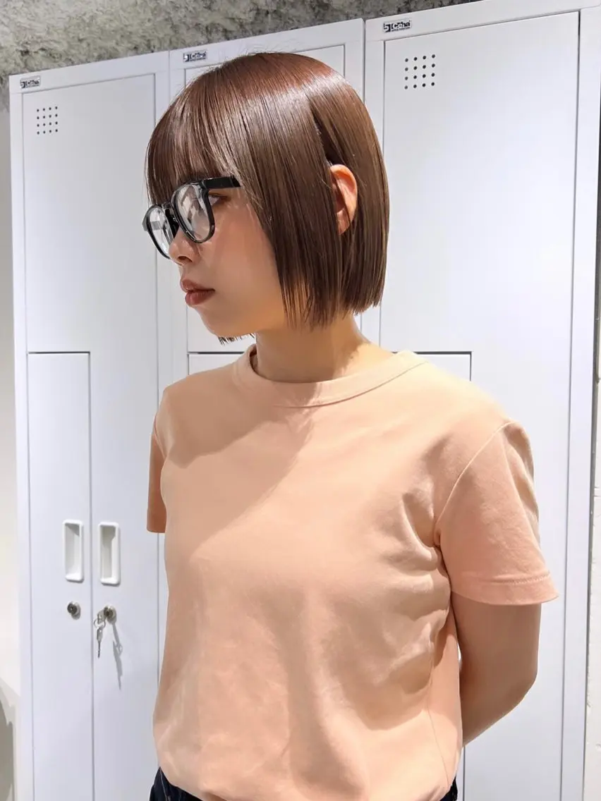 ショート カラー ブリーチ ケアブリーチ 透明感カラー デザインカラー ダブルカラー ハイトーン/ボブ 🎀sonokaのヘアスタイル