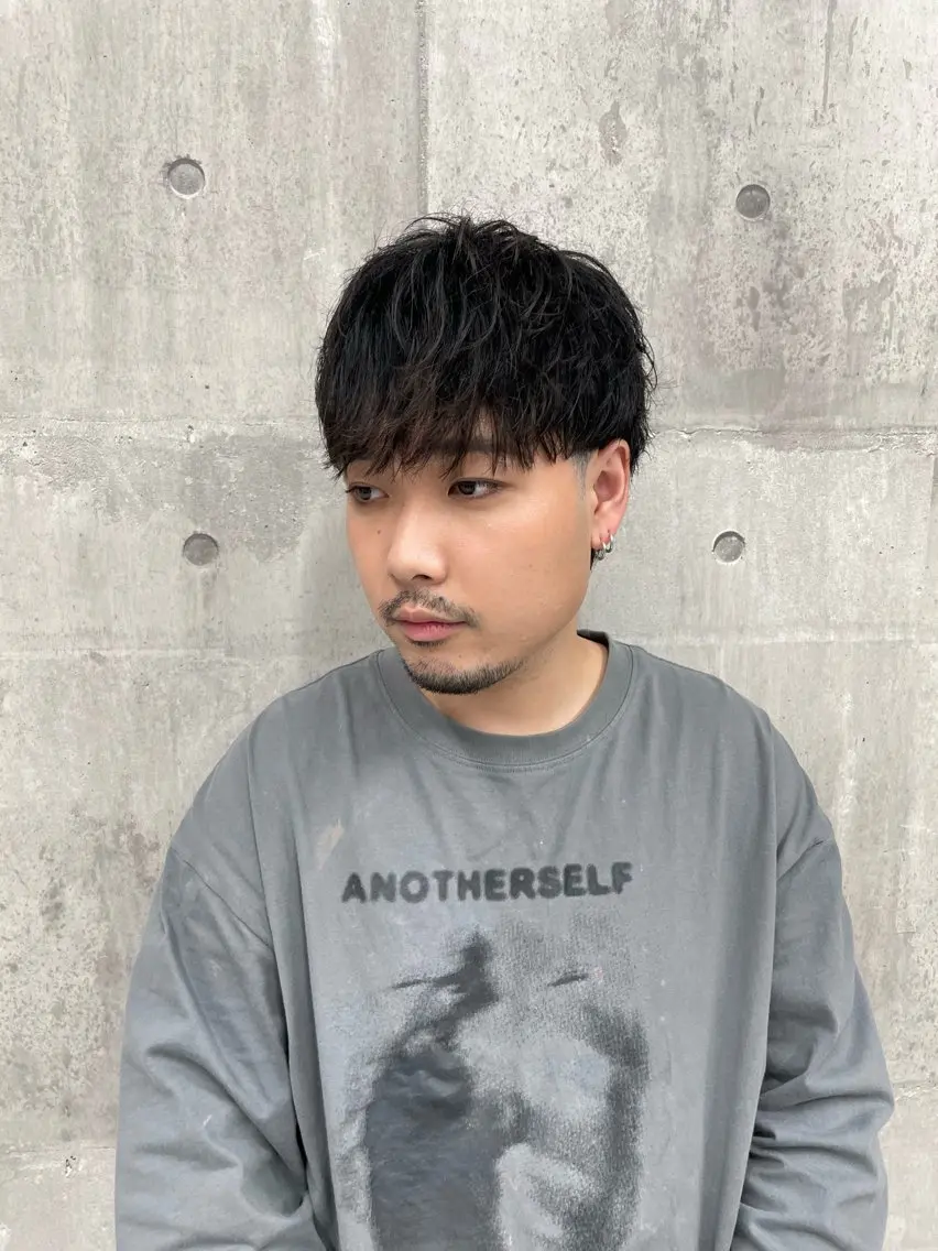 メンズ カット トリートメント ヘッドスパ ヘアセット メンズモテパーマ💙 fuwaのヘアスタイル
