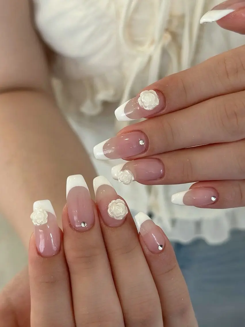 ネイル 長さ出し フレンチネイル グラデーション 韓国ネイル マグネットネイル ハンドネイル VB HEAVEN nailのネイルデザイン