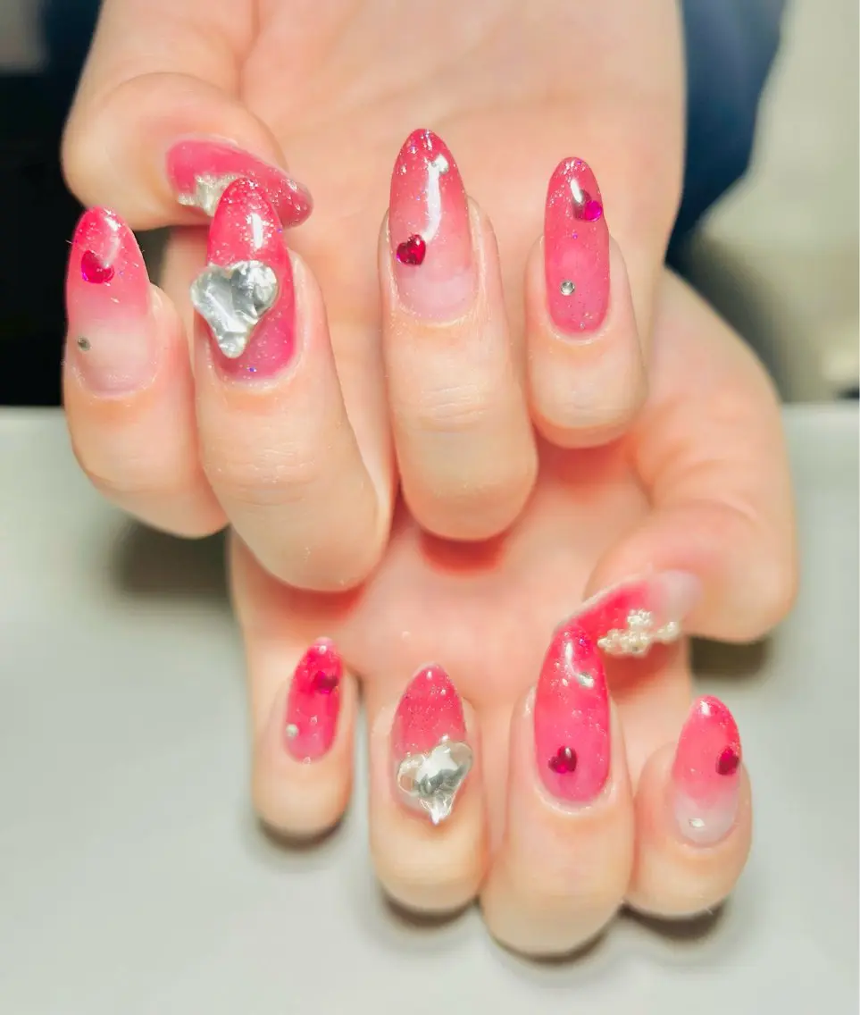 ネイル ハート Liennail 持込デザインやり放題のネイルデザイン