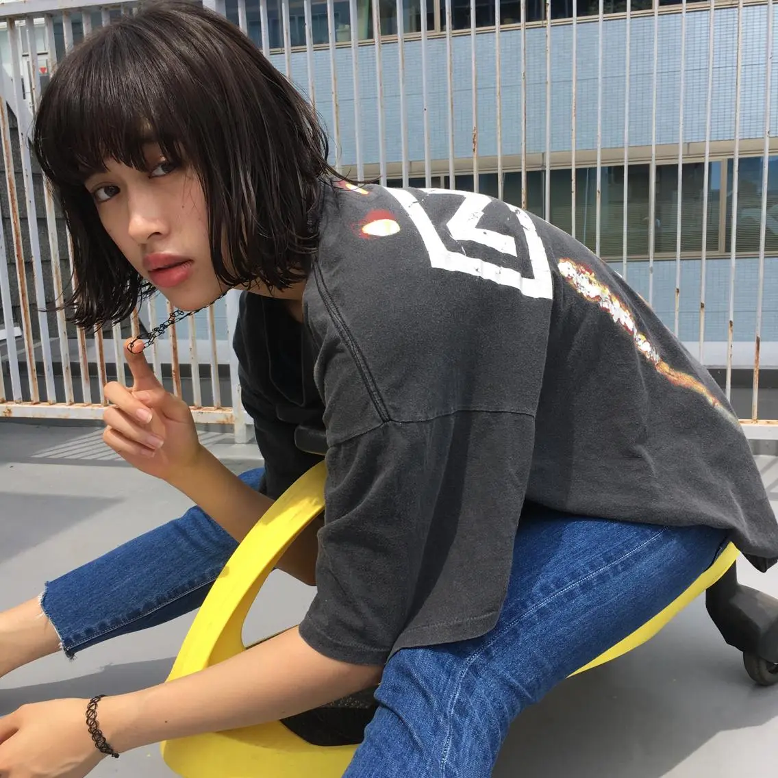 ショート カラー レイヤーカット BLend 渋谷のヘアスタイル