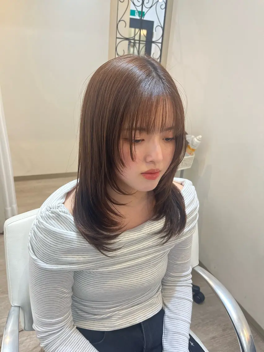 ミディアム カット トリートメント 🎀 縮毛矯正ヘア セット/ハルナ🎀のヘアスタイル