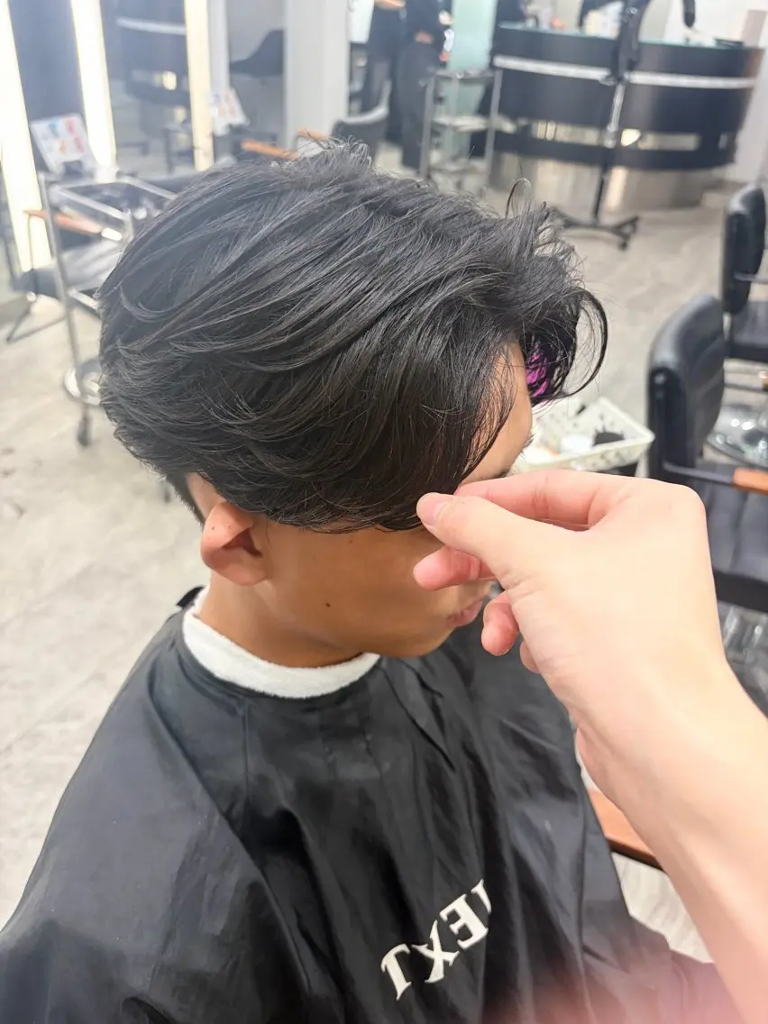 メンズ センターパート フェザーパーマ メンズパーマ カット 静岡 / 毛流れ特化 /メンズヘア/真大のヘアスタイル