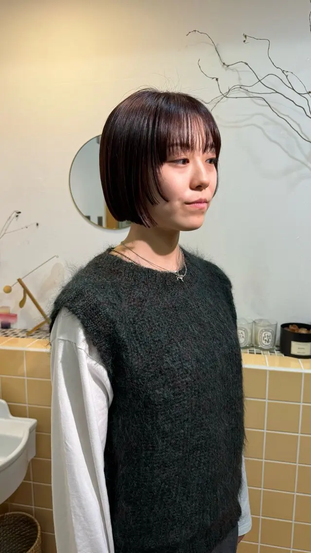 ショート カラー ボブ 姫カット Seeknext // Rukaのヘアスタイル