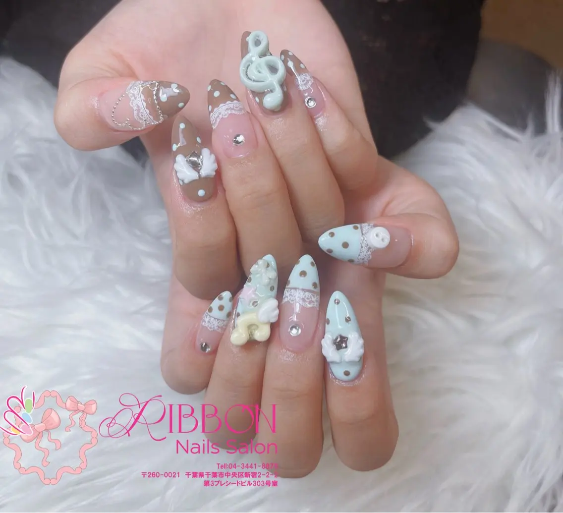 ネイル フットネイル フレンチネイル ジェルネイル マグネットネイル 持ち込み ハンドネイル Ribbonnail salonのネイルデザイン