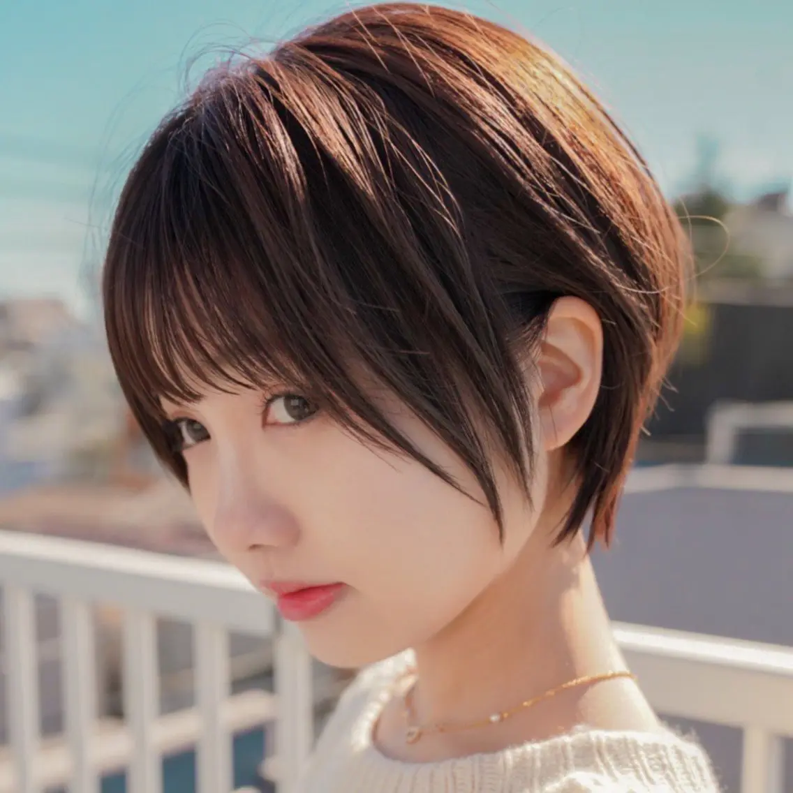 ショート カラー 丸みショート ショートヘア トリートメント レイヤーカット ハッシュレイヤー特化のヘアスタイル