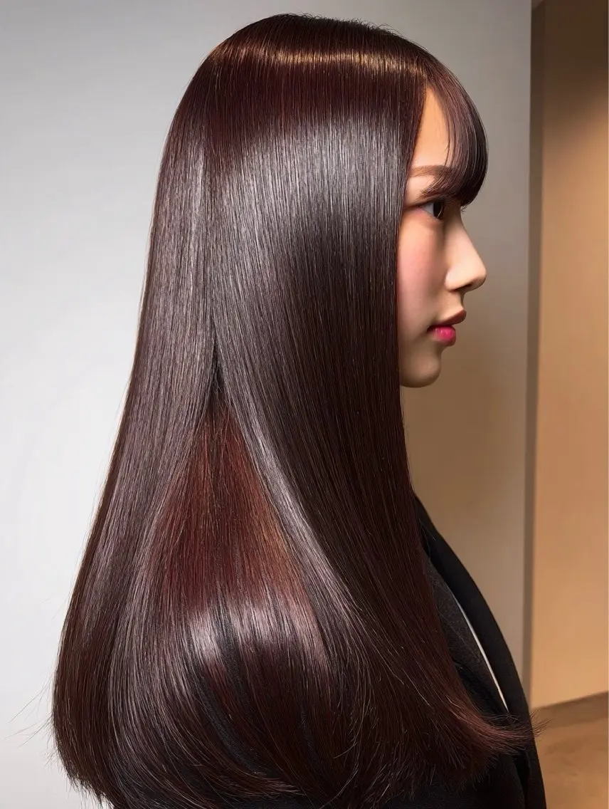 セミロング セミロングパーマ ハイレイヤー 髪質改善 韓国風ヘア レイヤーカット カット 縮毛矯正 トリートメント ✨毛髪診断で絶対綺麗 ✨美髪艶髪専門✨高浪のヘアスタイル