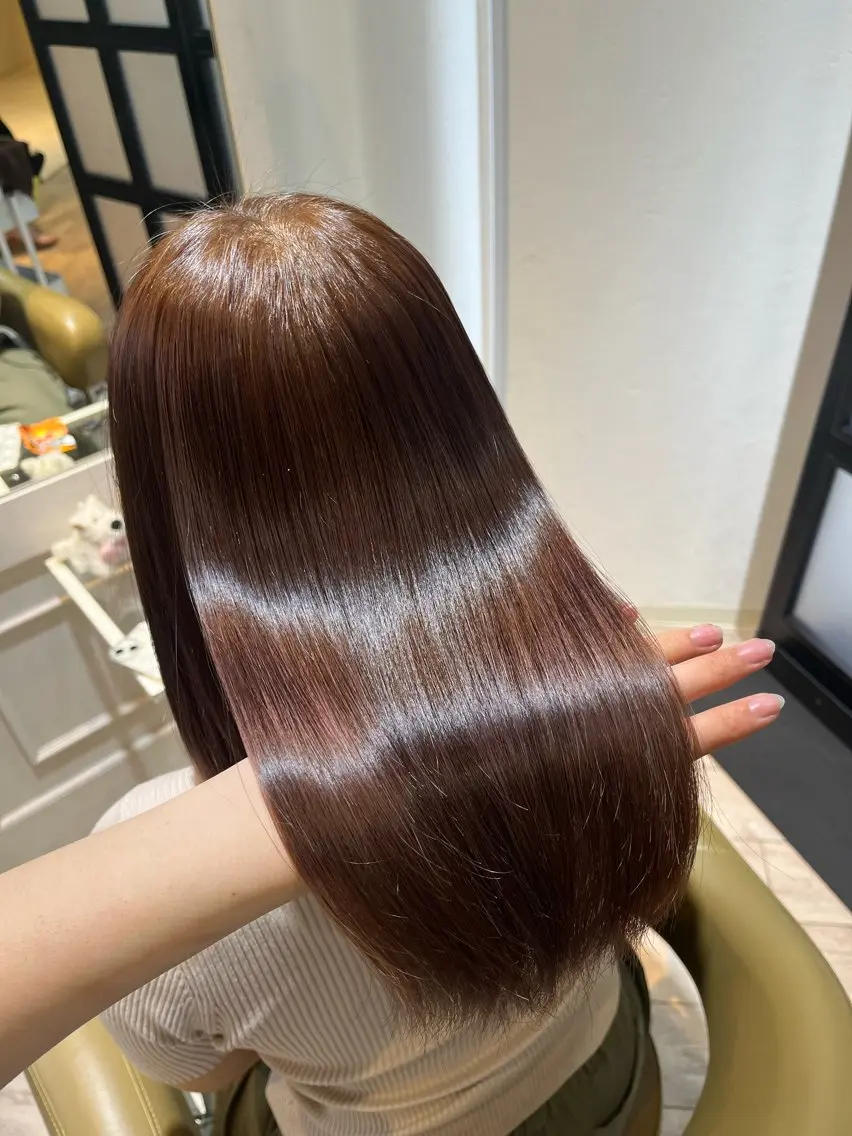 ミディアム カラー 髪質改善 ヘアカラー ハイトーン/アレンジ かなで⊹ ࣪ ˖⟡のヘアスタイル