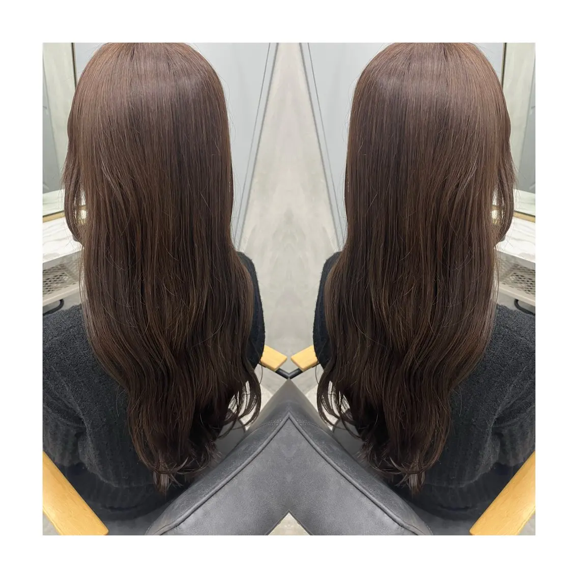 ロング カット ヘアカラー トリートメント 🩶韓国艶髪🇰🇷 下本夕綺のヘアスタイル