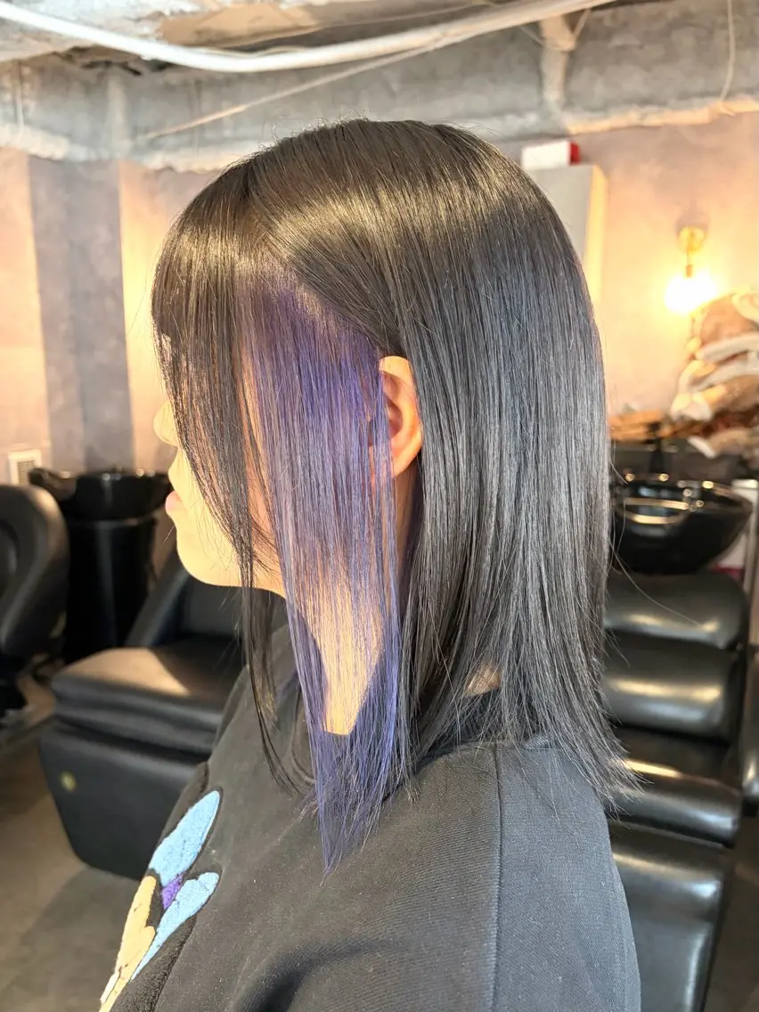 ミディアム カラー ヘアカラー 💗鈴木茉奈💗艶髪 /透明感/暖色カラーのヘアスタイル