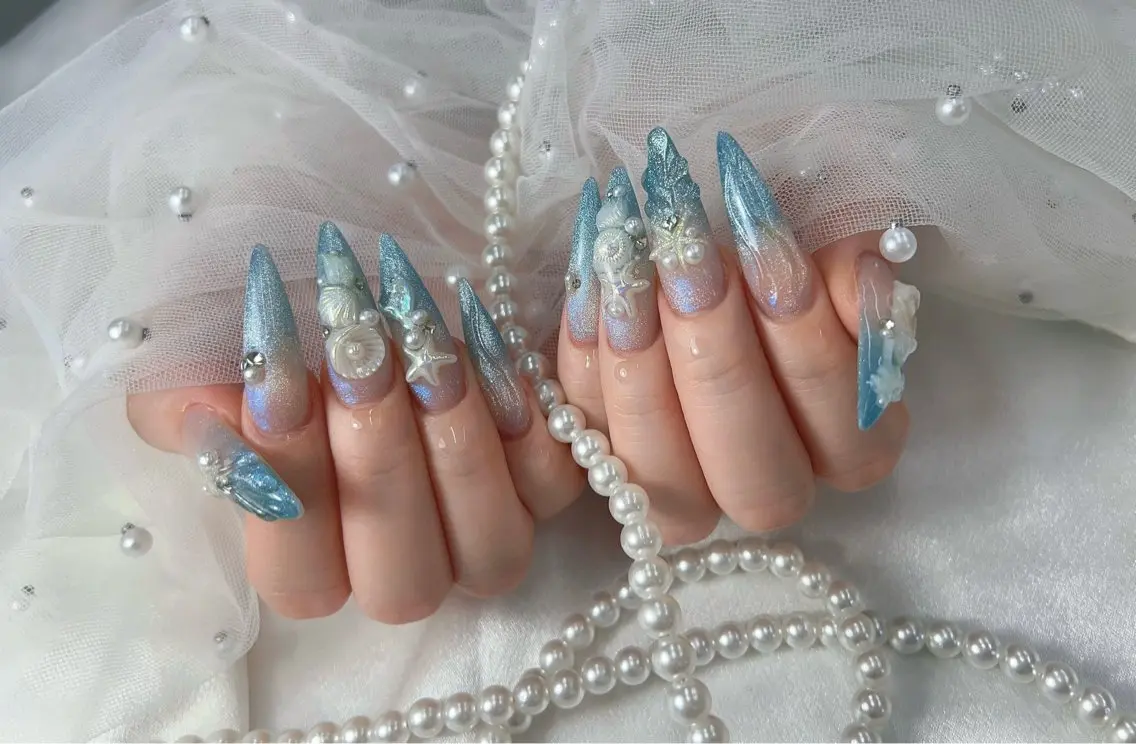 ネイル ハンドネイル bijou nails 蓮のネイルデザイン