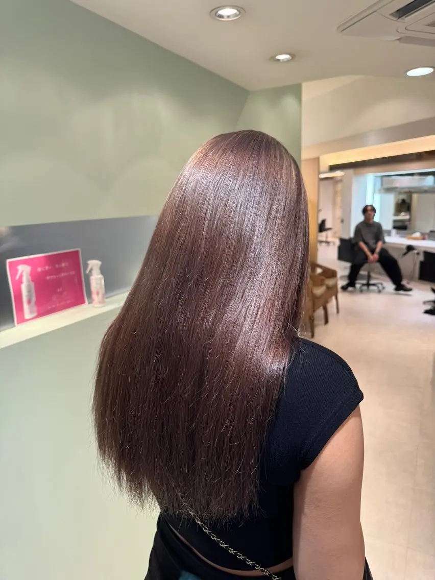セミロング トリートメント あおき りゅうせいのヘアスタイル