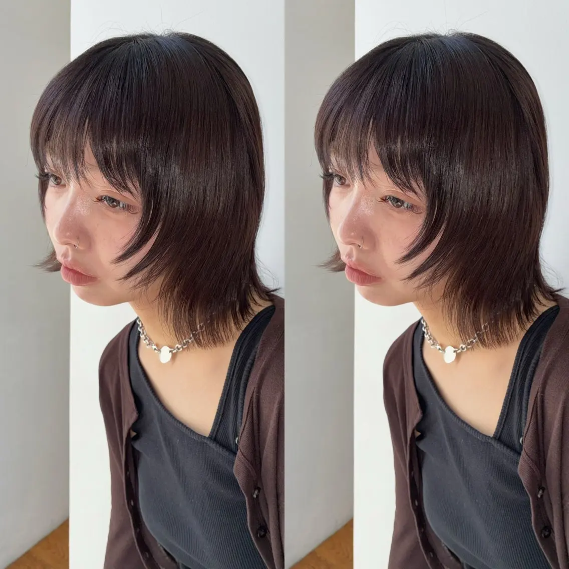 ミディアム ボブレイヤー ボブ 顔まわりレイヤー 顔周りカット レイヤーカット moe/名古屋美容室 /モデル募集のヘアスタイル