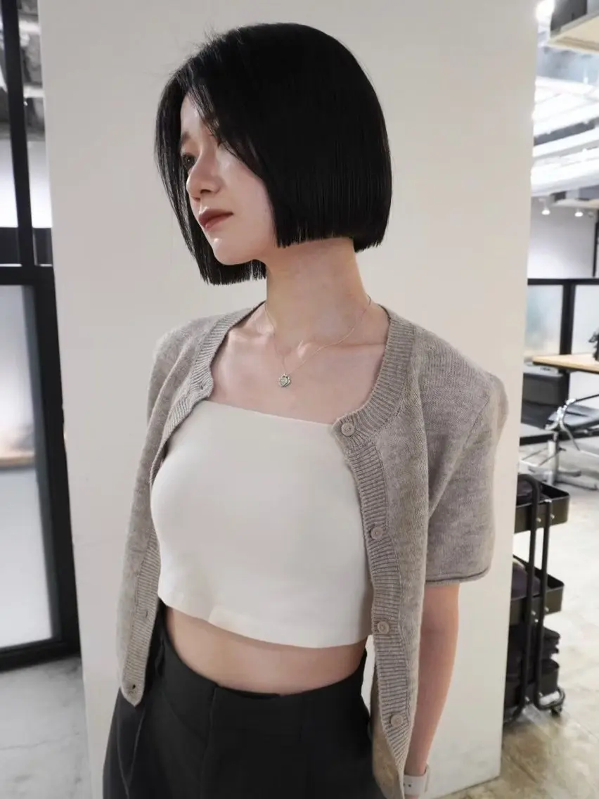 ショート カラー パーマ ショートボブ アディクシーカラー ブリーチ ケアブリーチ 透明感カラー カット ヘアカラー トリートメント CEINE PATHのヘアスタイル