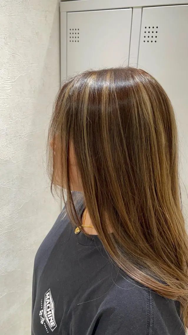 ロング カラー Alen🐶🐾/海 外風/グレージュ🩶のヘアスタイル