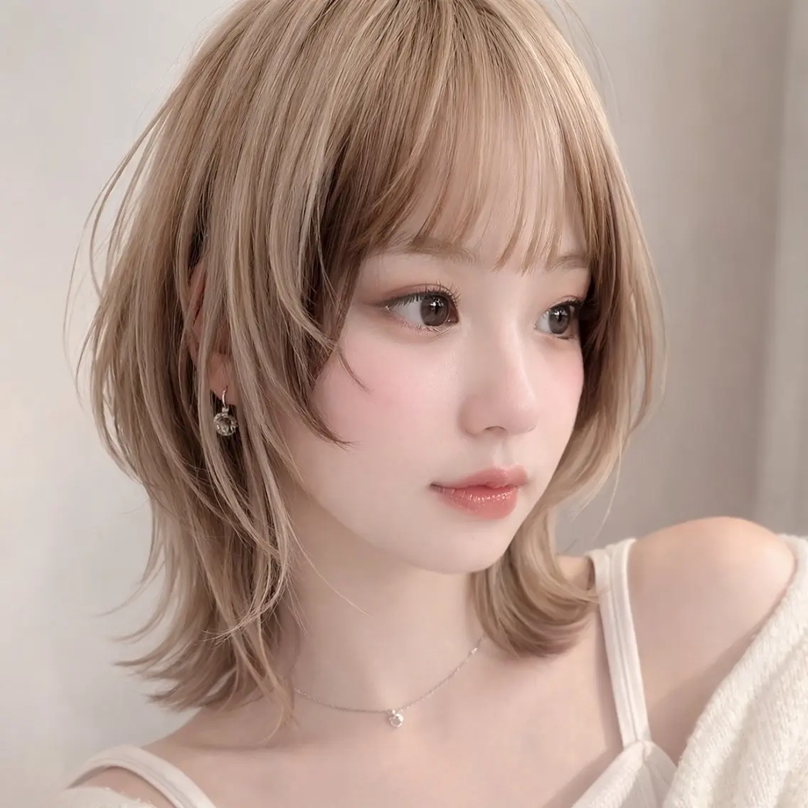 カラー ミディアム カット ヘアカラー トリートメント デザイン/韓国風 垢抜け/キャロのヘアスタイル