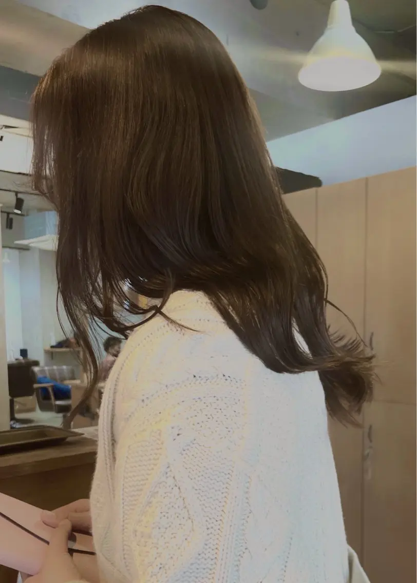 ロング カラー ベージュカラー ラテベージュ ヘアカラー トリートメント ケア特化/ オーダー メイド髪質改善|大橋のヘアスタイル