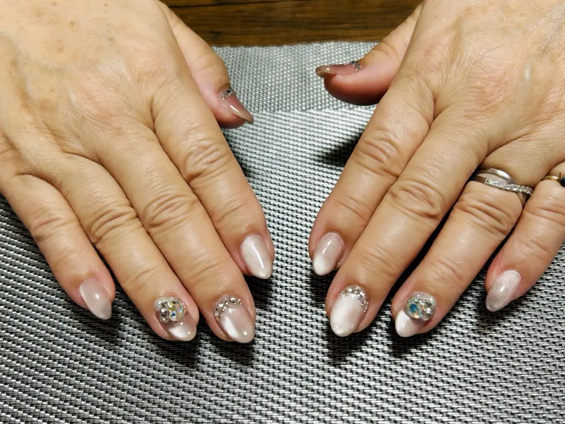ネイル マグネットネイル ピンク ハンドネイル i nailのネイルデザイン
