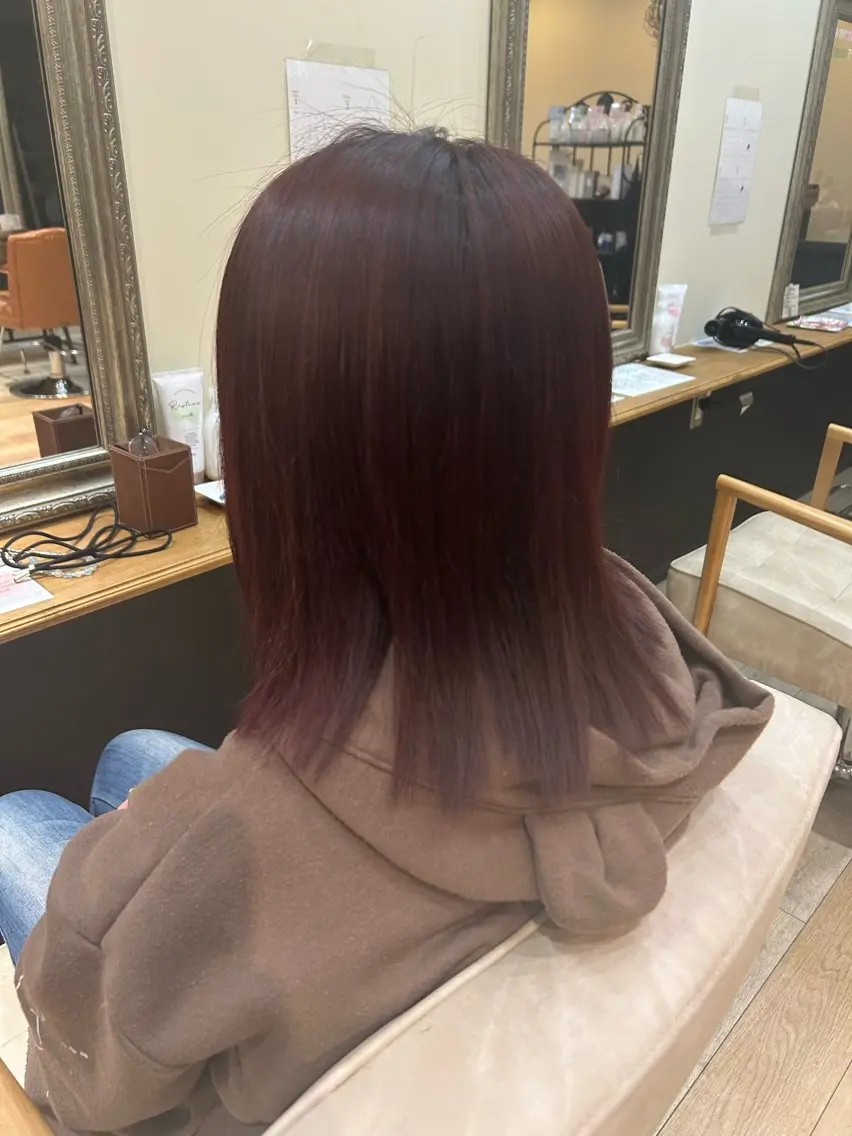 ミディアム カラー ヘアカラー 松尾 遥花のヘアスタイル