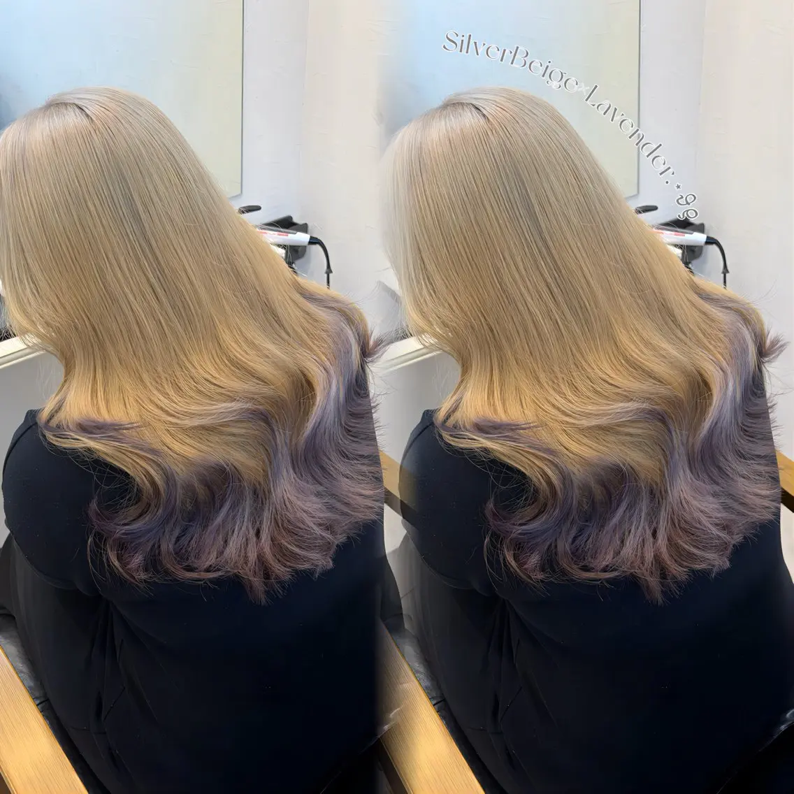 ロング カラー ラベンダーカラー カット ヘアカラー トリートメント MAKO/モテ髪/ ハイトーン/赤みなしのヘアスタイル