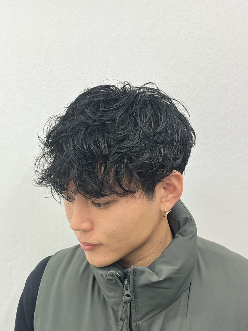 パーマ メンズ ヒロ銀座川崎 志田健介のヘアスタイル