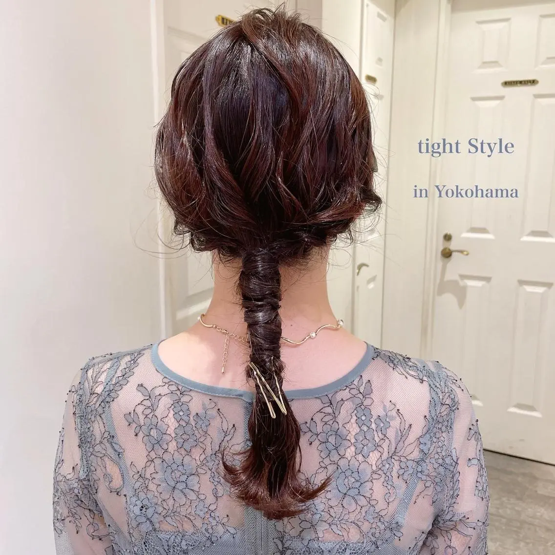 セミロング ヘアアレンジ シールエクステ横浜 🐏☁️miminaのヘアスタイル