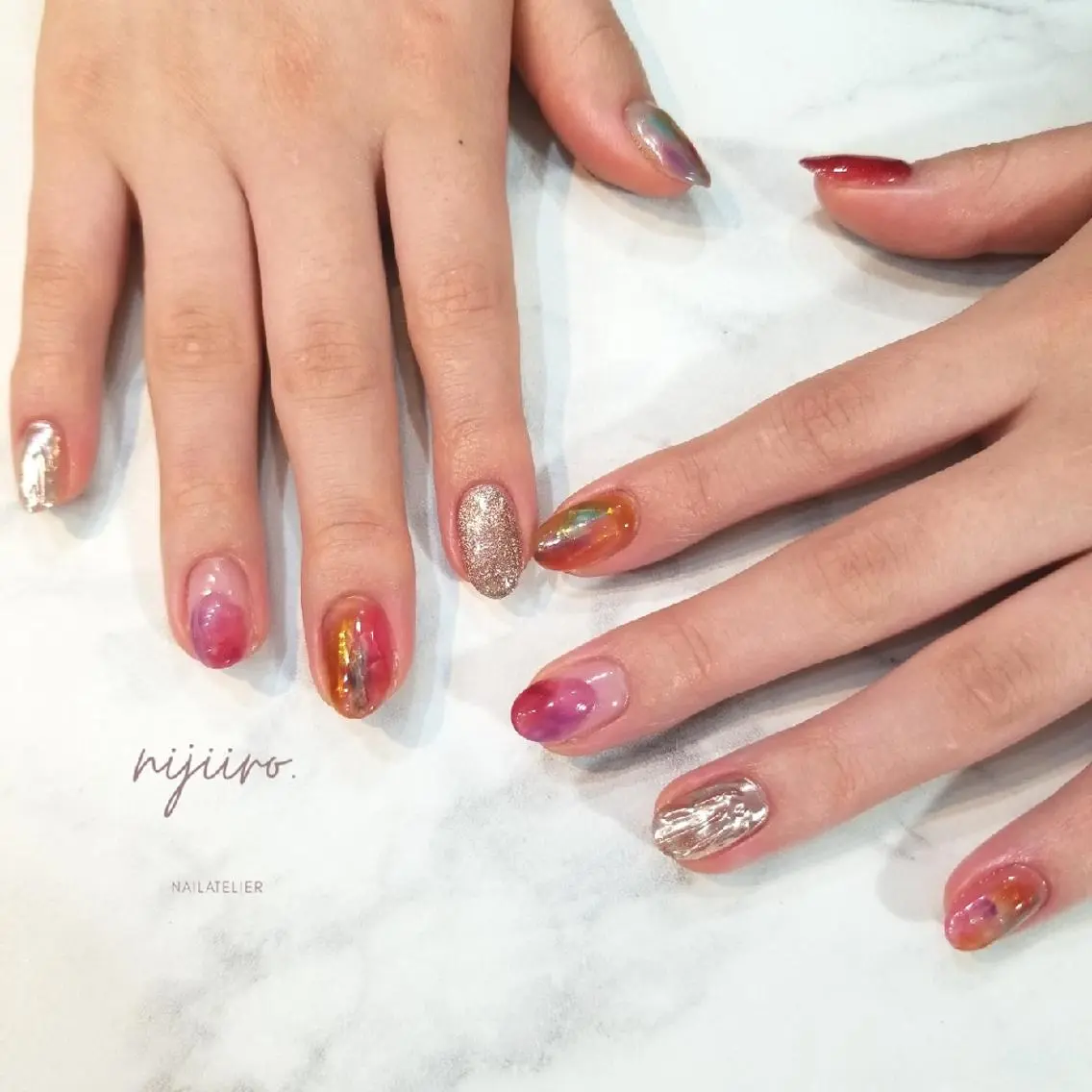 ネイル ニュアンスネイル ハンドネイル nijiiro🌈 サトウのネイルデザイン