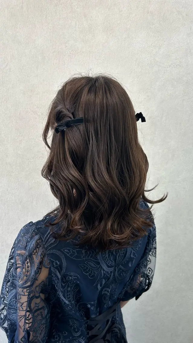 ミディアム ナチュラル🎀透明感 カラー/香香のヘアスタイル