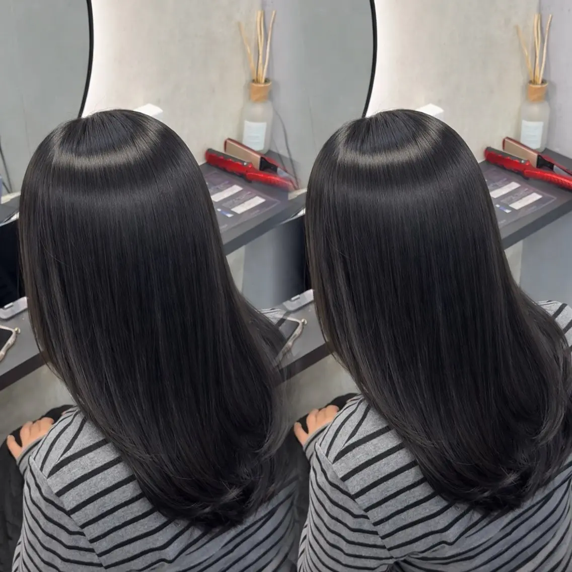 ミディアム カラー ヘアアレンジ カット ヘアカラー 縮毛矯正 トリートメント 新宿 /髪質改善/ レイヤー/ヒュウガのヘアスタイル