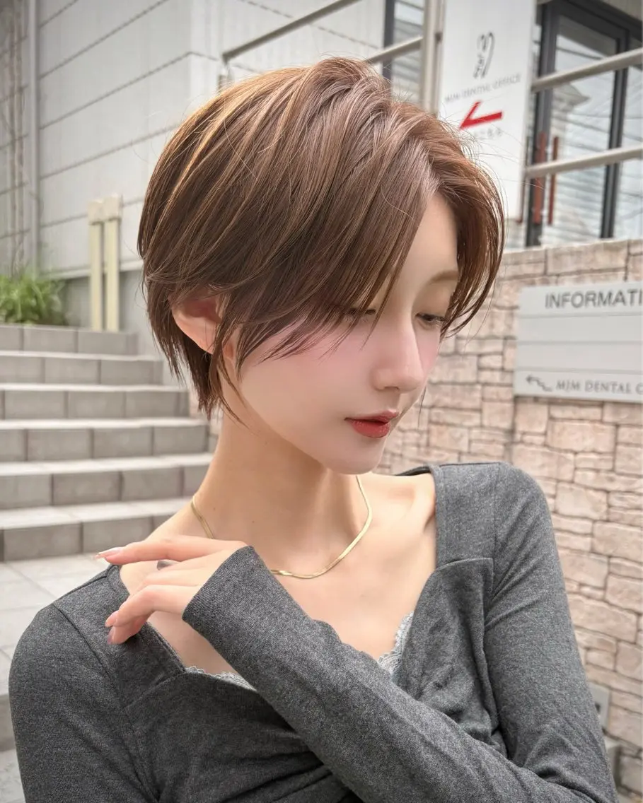 ショート ショートヘア カット トリートメント ヘッドスパ 井上 一青/名古屋 ショート/縮毛矯正のヘアスタイル