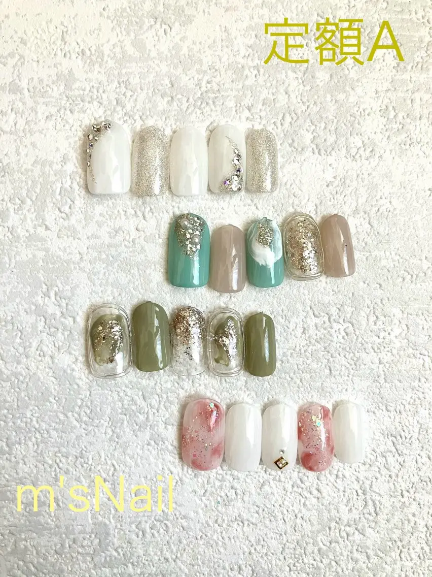 ネイル ジェルネイル パラジェル ハンドネイル m'sNail 福岡西区 ネイルのネイルデザイン