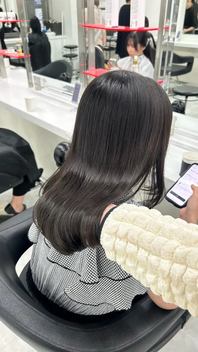 ロング カラー パーマ ヘアアレンジ メンズ キッズ ヘアカラー 盛れ韓国ハイトーン 🎀Himari🎀のヘアスタイル