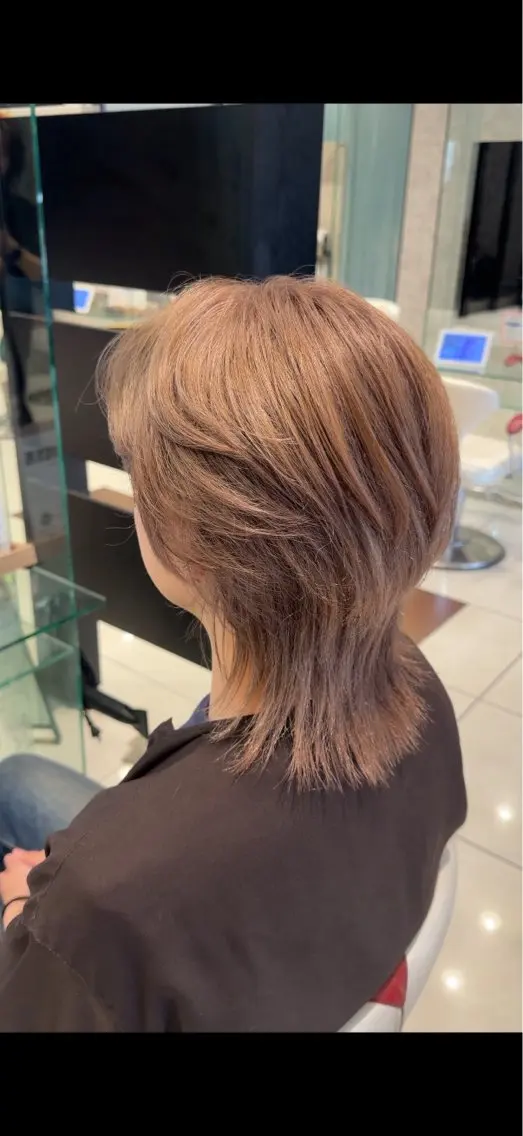 ミディアム メンズ ヘアカラー 縮毛矯正/レイヤー 💫AOI💫のヘアスタイル