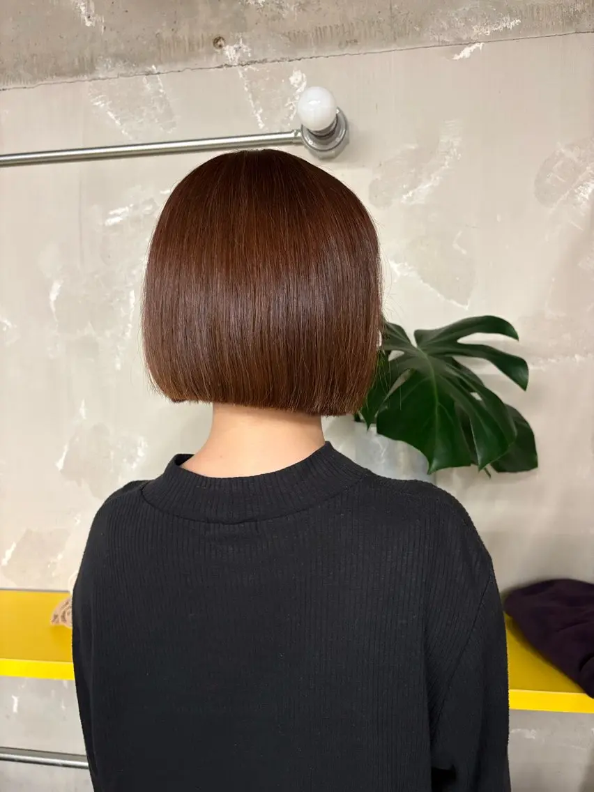 パツっとボブカットの写真