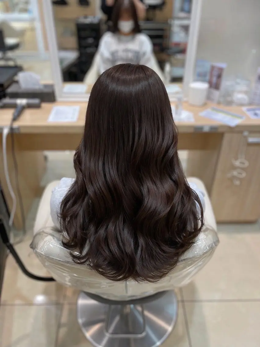 ロング カラー ブラウンカラー ショコラブラウン チョコレートブラウン ロング ヘアカラー ☆Ash中目黒 浦野遥☆*。のヘアスタイル