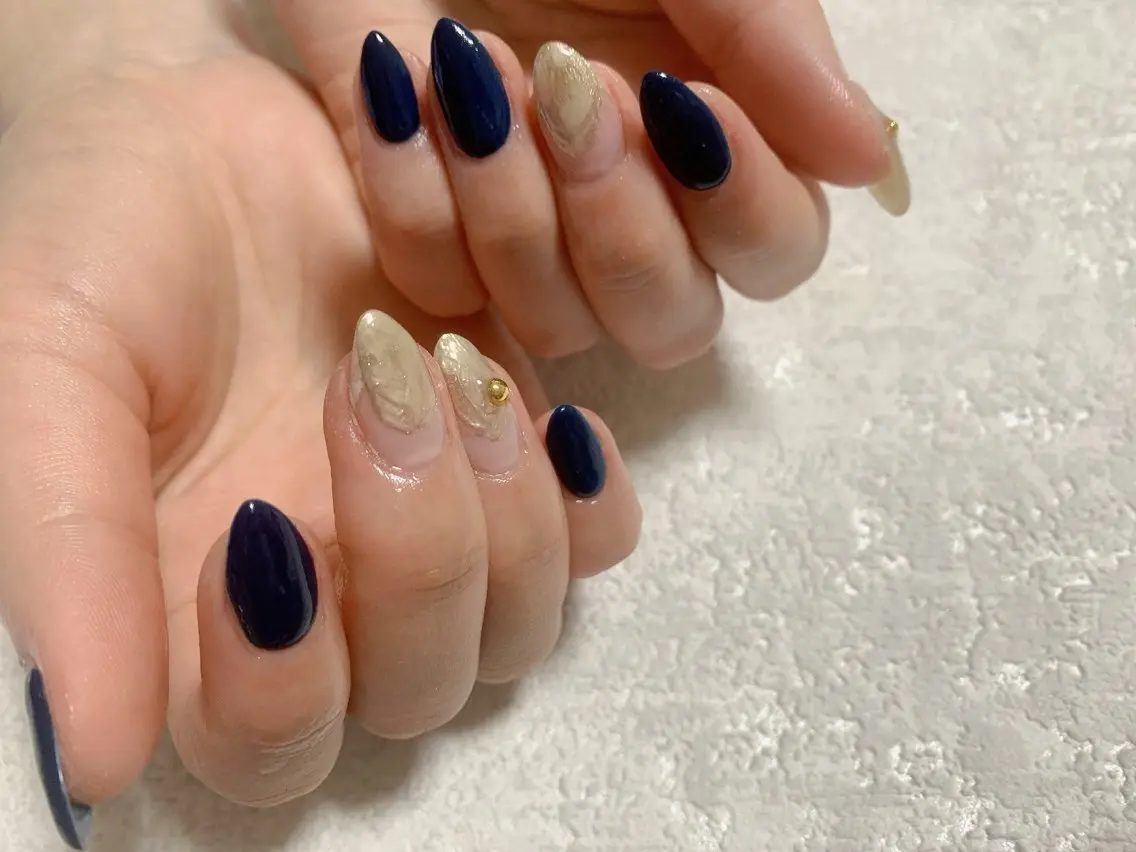 ネイル ジェルネイル メンズネイル ミラーネイル ワンカラーネイル パラジェル kiki nail たまプラーザのネイルデザイン