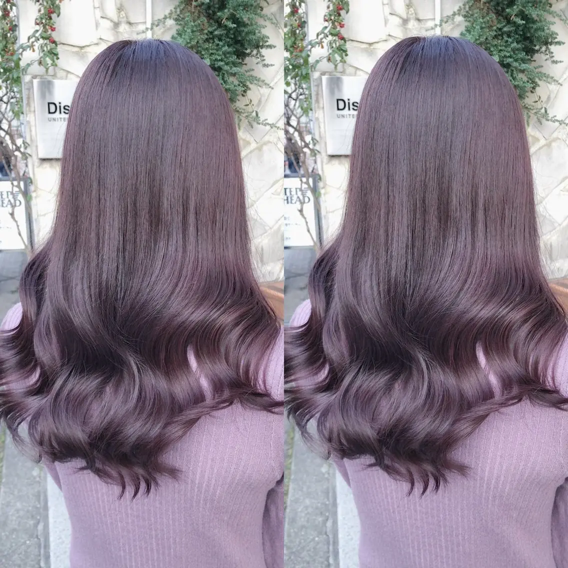 ロング カラー ブラウンカラー ラベンダーカラー ラベンダーピンク ピンクカラー ピンクブラウン ヘアカラー トリートメント ヘアセット ブリーチ無しダブル カラー🦕まどかのヘアスタイル