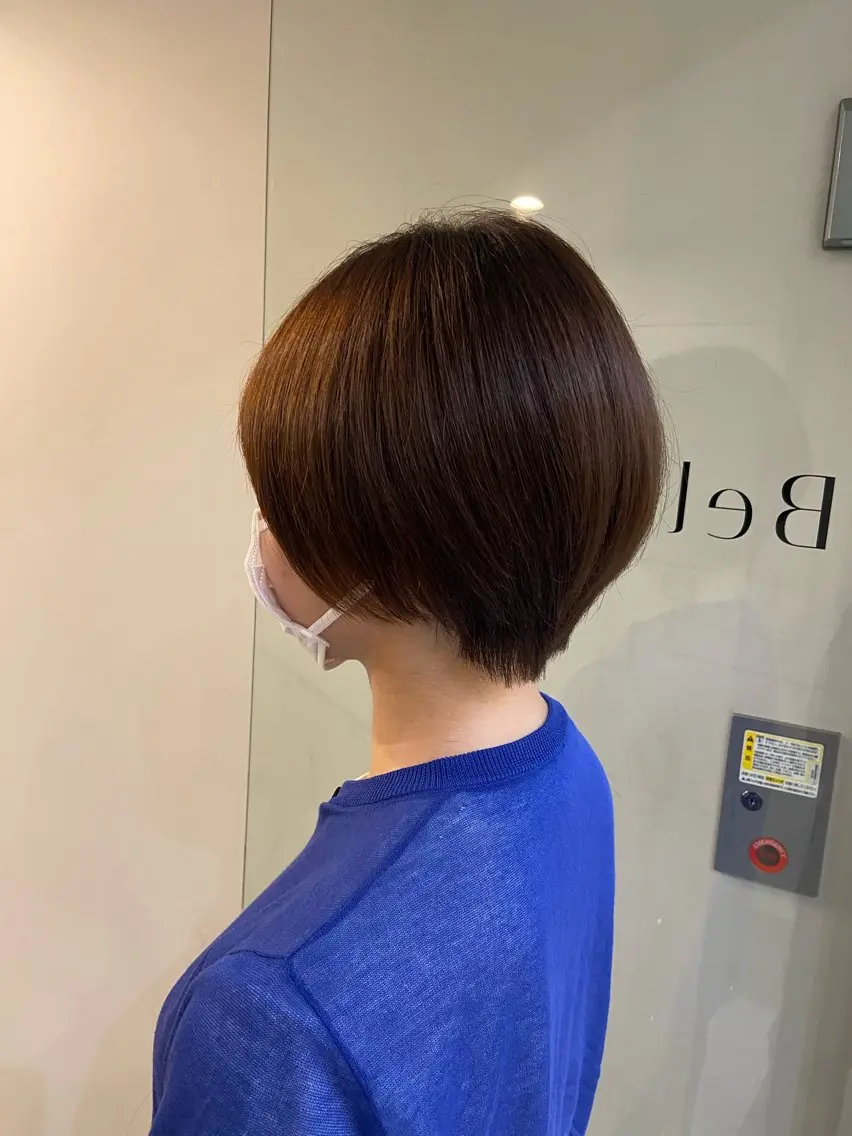 ショート カラー 丸みショート ショートヘア ダメージレス美容師 🌱水島侑理のヘアスタイル