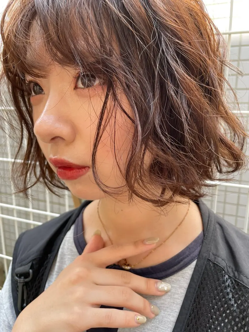 ショート パーマ ボブ ウルフカット スパイラルパーマ カット パーマ 【お洒落パーマ】 Elme　肥塚康汰郎のヘアスタイル